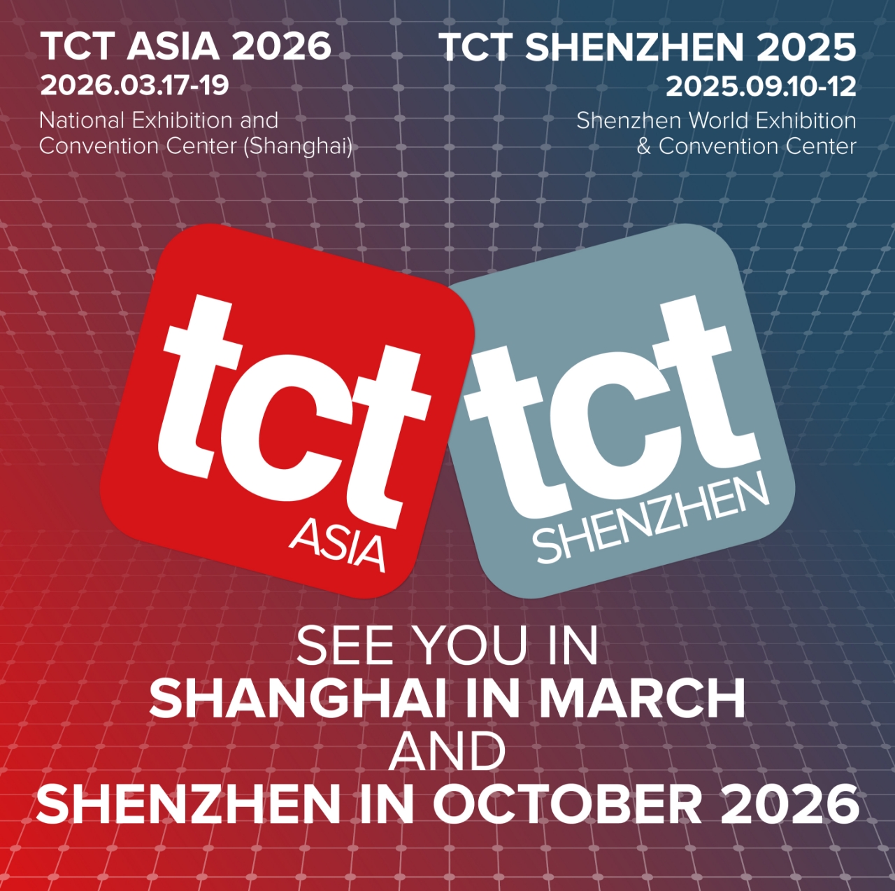 TCT Shenzhen additive manufacturing and 3D printing exhibition promotion